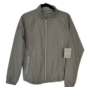 Athleta Jammin Run Jacket Front Zipper Jacket Lightweight Reflective Windbreaker